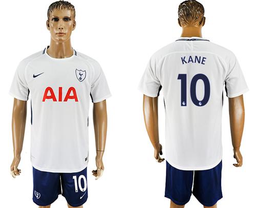Tottenham Hotspur #10 Kane White/Blue Soccer Club Jersey